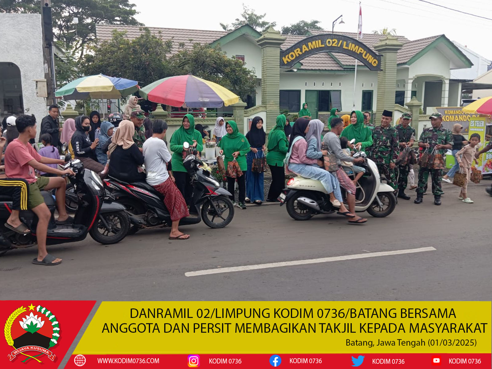 Ramadhan Berkah, Danramil Limpung Bagi-Bagi Takjil