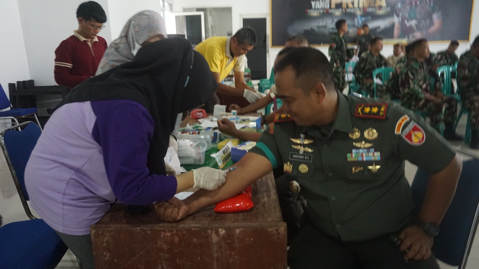 Peduli Kesehatan Anggota, Kodim 0736/Batang Selenggarakan Cek Kesehatan Gratis