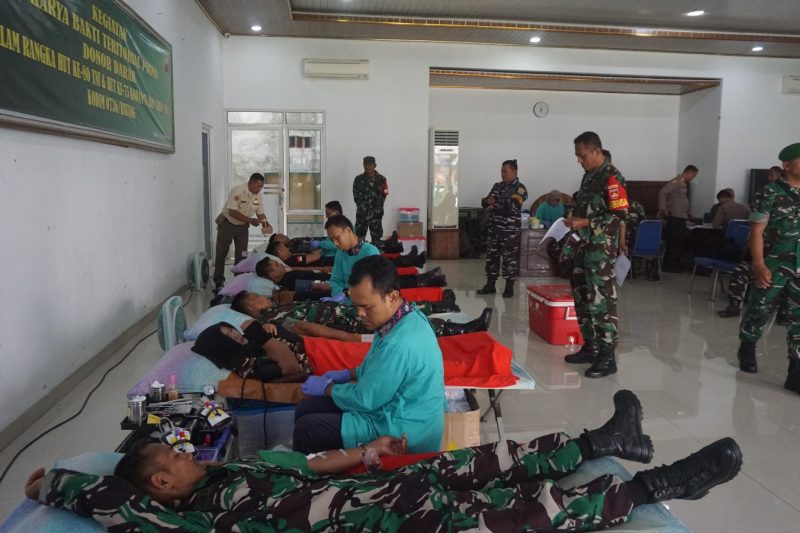 Kodim 0736/Batang Gelar Bakti Sosial Donor Darah