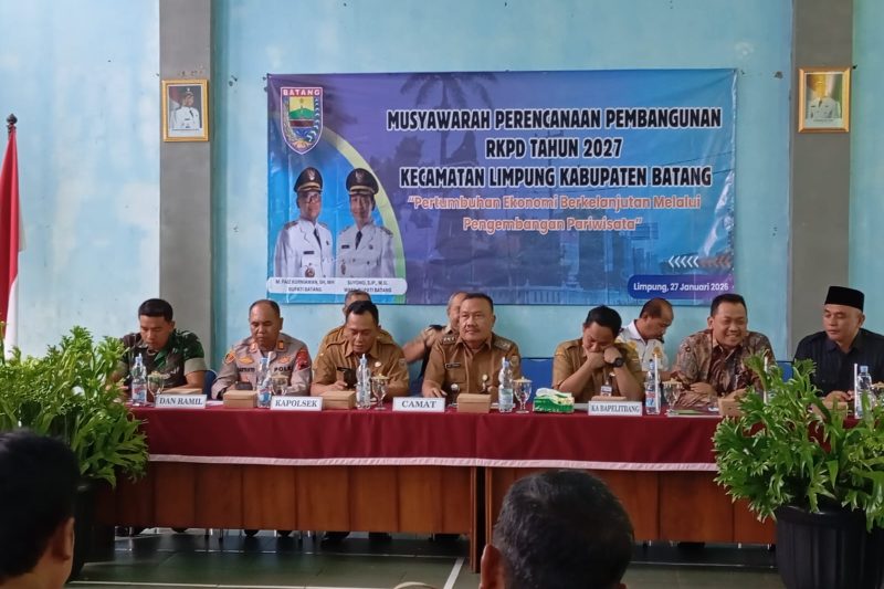 Musyawara perencanaan pembangunan RKPD 2027 di aula Kec.Limpung