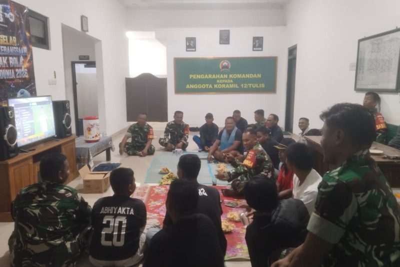 Koramil 12/Tulis Gelar Nobar Piala Dunia 2026 Brazil Vs Norwegia